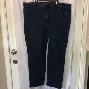 Gloria Vanderbilt Women’s Size 16W/18/18W Dark Denim Straight Leg Jeans